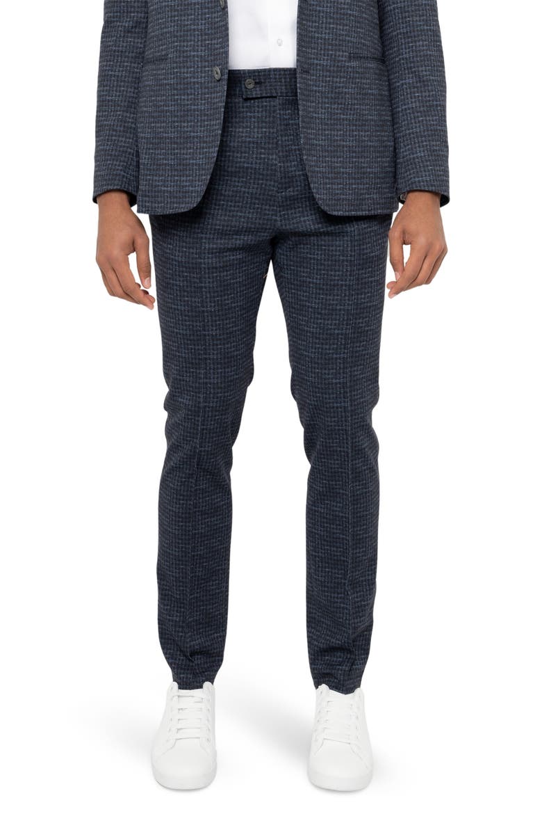 Jacob Sport Check Slim Fit Suit, Main, color, NAVY