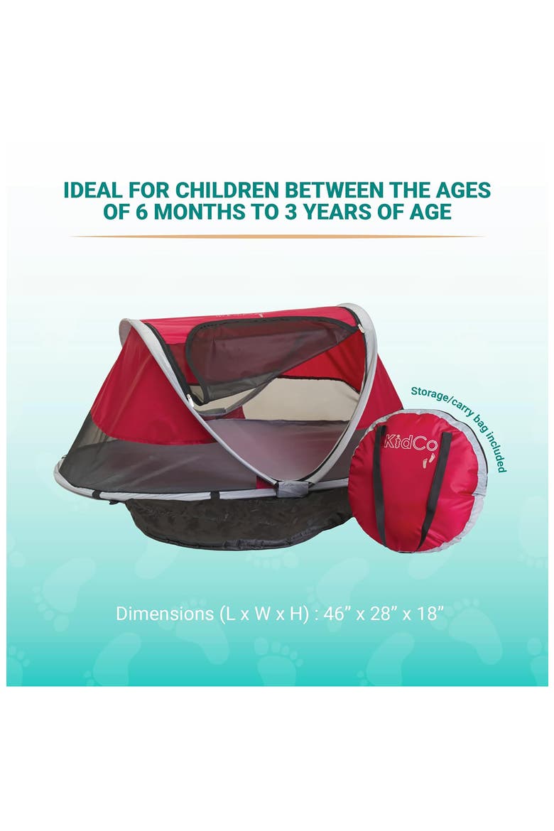 PeaPod Travel Bad, Alternate, color, CRANBERRY