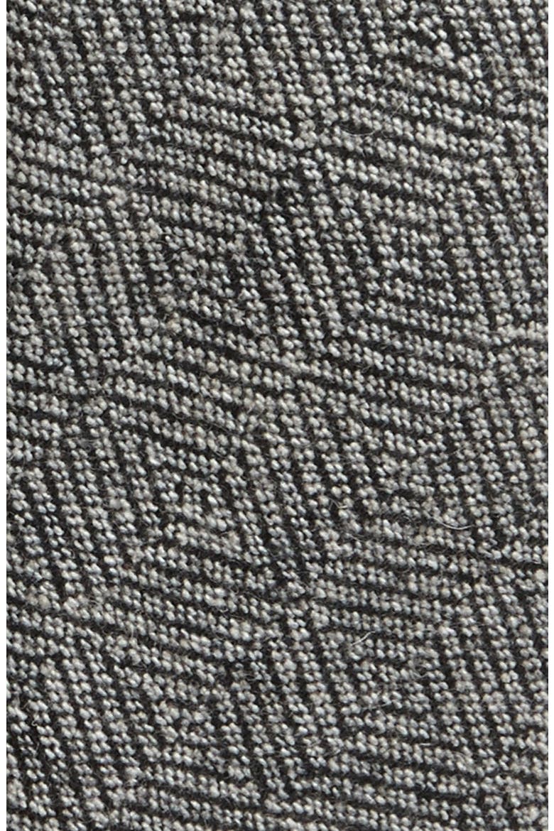Herringbone Check Woven Tie, Alternate, color, CHARCOAL