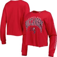 '47 Women's '47 Red Tampa Bay Buccaneers Skyler Parkway Cropped Long Sleeve T-Shirt