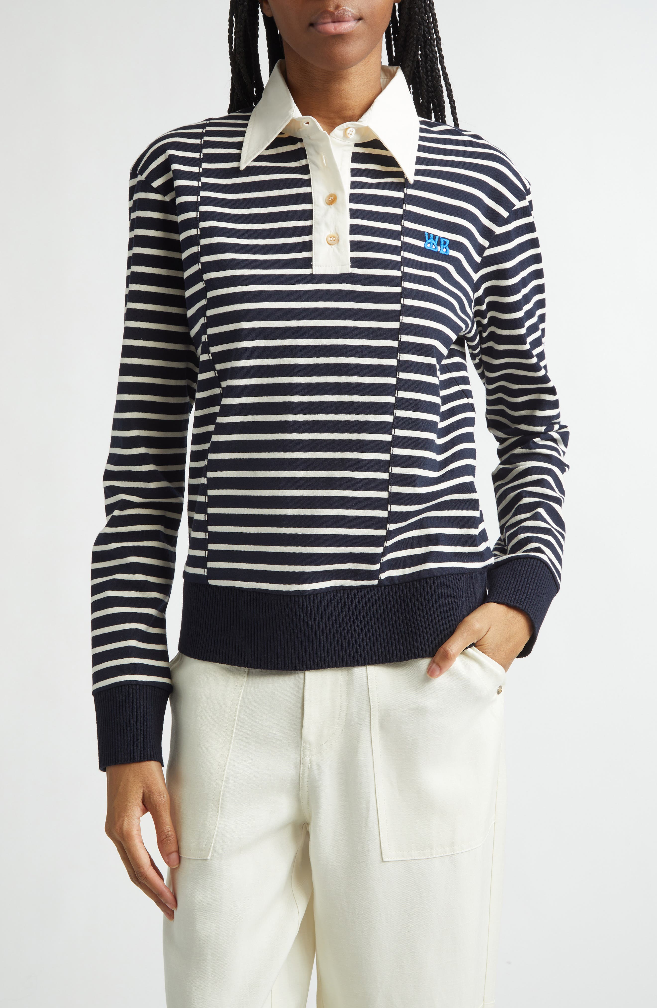 Reflect Offset Stripe Polo