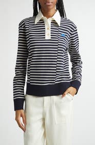 Wales Bonner Reflect Offset Stripe Polo