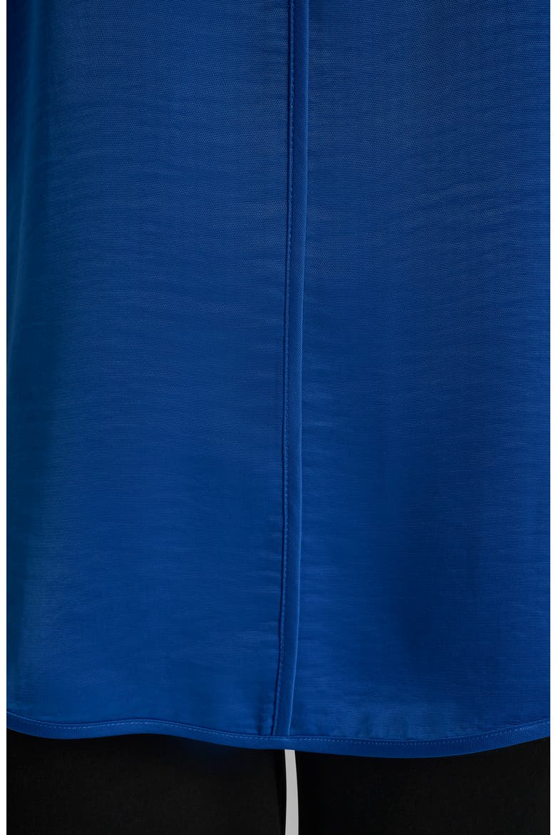 Short Sleeve Woven Top, Alternate, color, COBALT