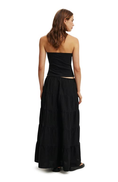 Cotton On Haven Multi Tiered Maxi Skirt In Black