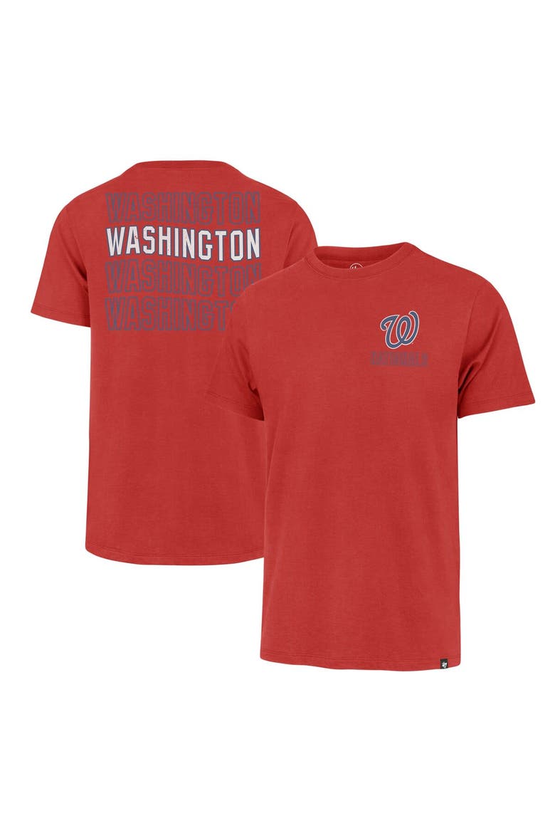 Men's '47 Red Washington Nationals Hang Back Franklin T-Shirt, Main, color, Red