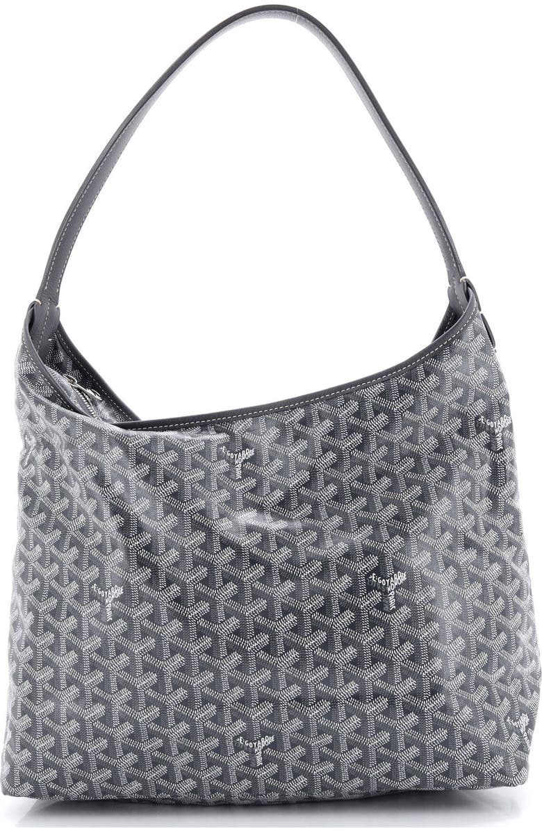 Pre-Owned Goyard Boheme Hobo Coated Canvas, Main, color, Gray
