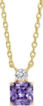 SAVVY CIE JEWELS Cubic Zirconia Birthstone Pendant Necklace