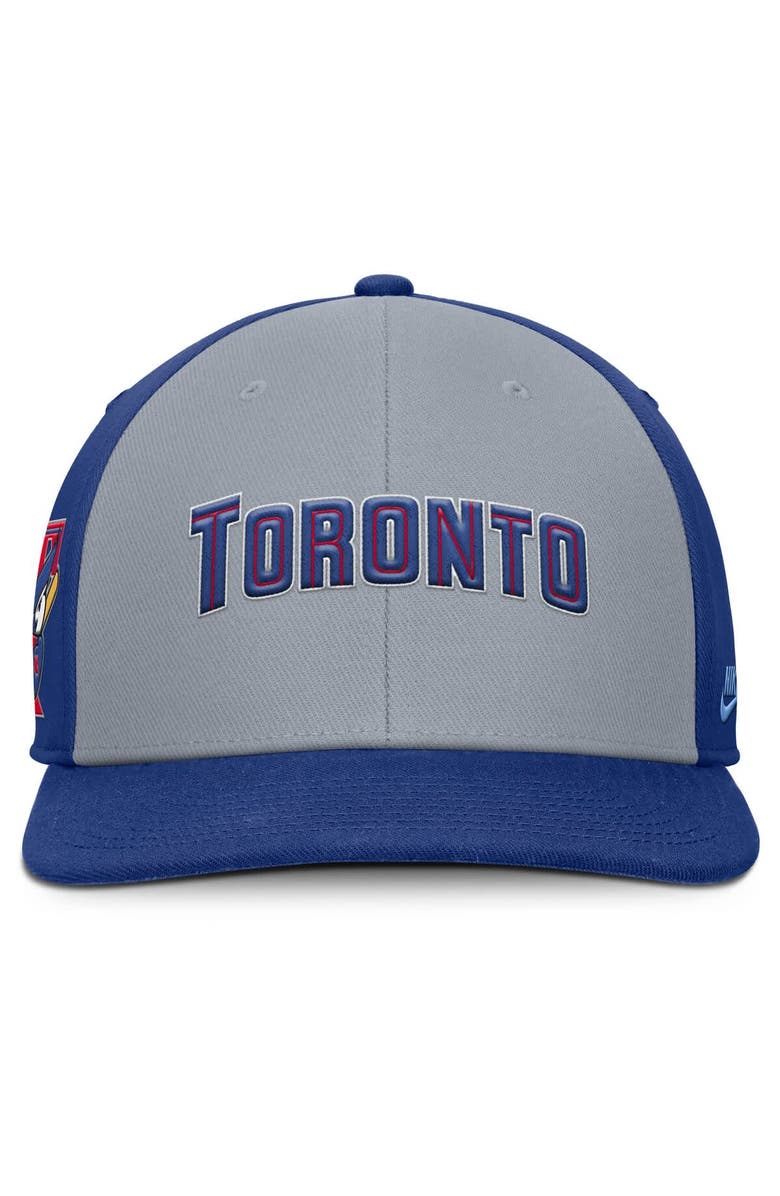 Nike Men's Nike Gray/Royal Toronto Blue Jays Pro Performance Snapback Hat, Alternate, color, Gray