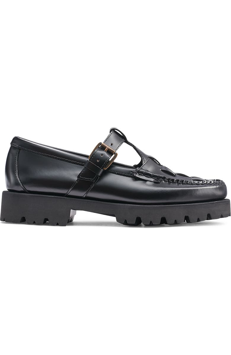 G.H.BASS Lug Fisherman Mary Jane, Alternate, color, Black