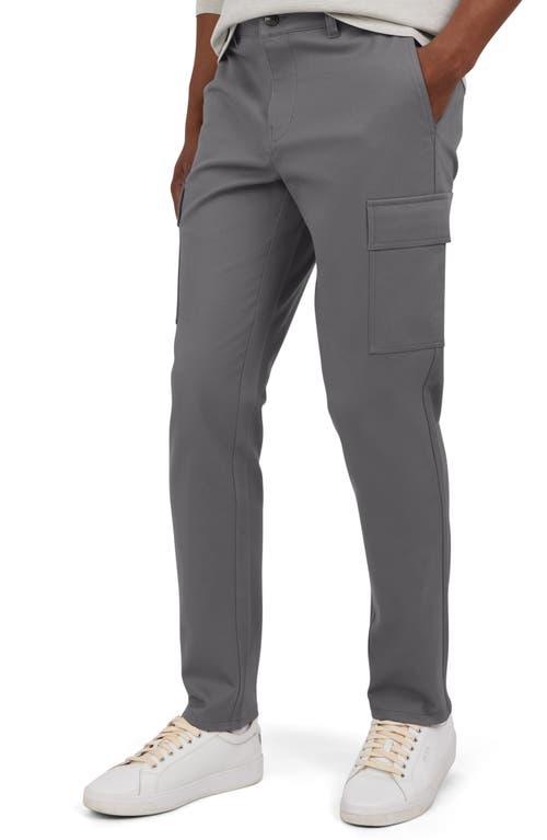 Dkny Powerstretch Flat Front Cargo Pants In Charcoal