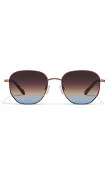 QUAY Big Time 54mm Gradient Round Sunglasses