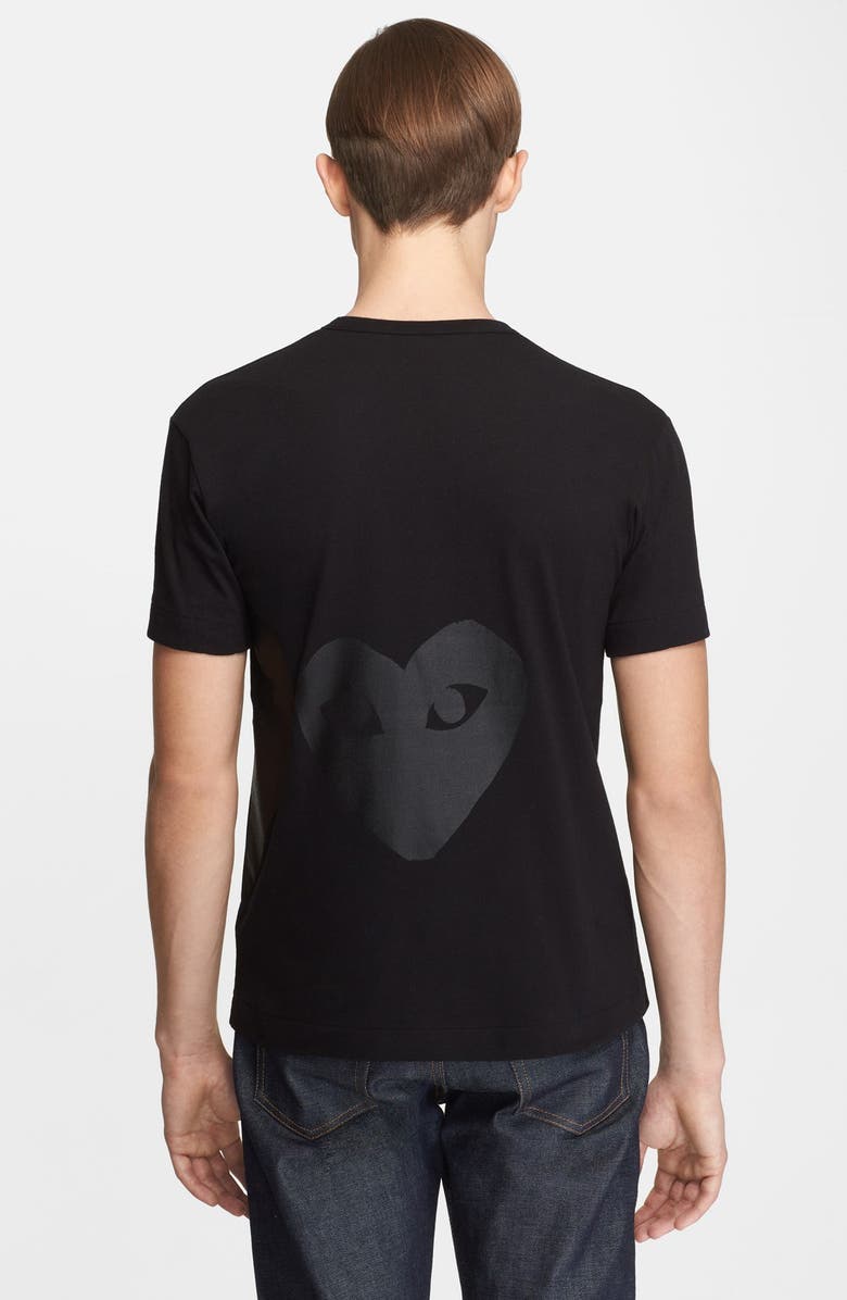 Comme des Garçons PLAY Inverted Heart Print T-Shirt, Alternate, color,
