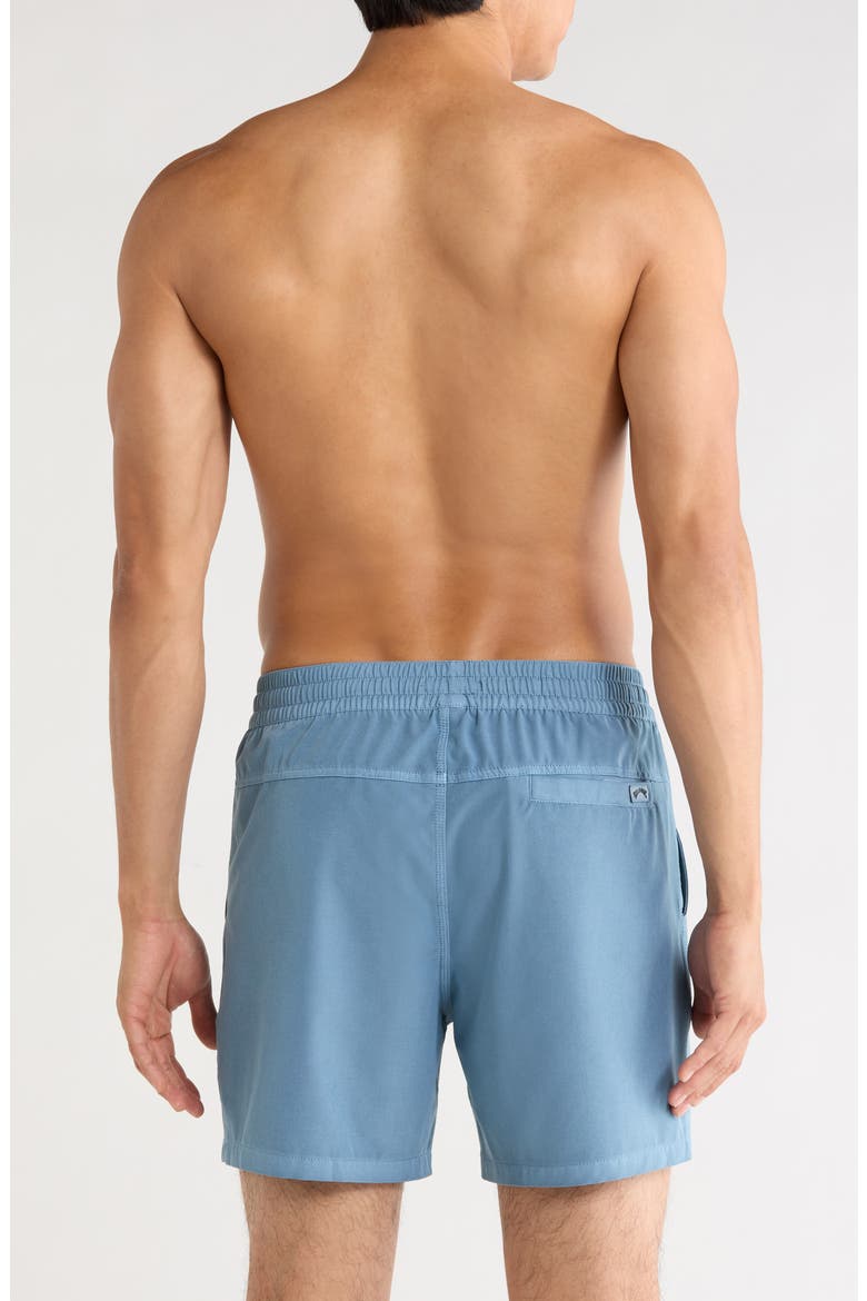 Every Other Day Wave Washed Layback Swim Trunks, Alternate, color, BLUE FOG