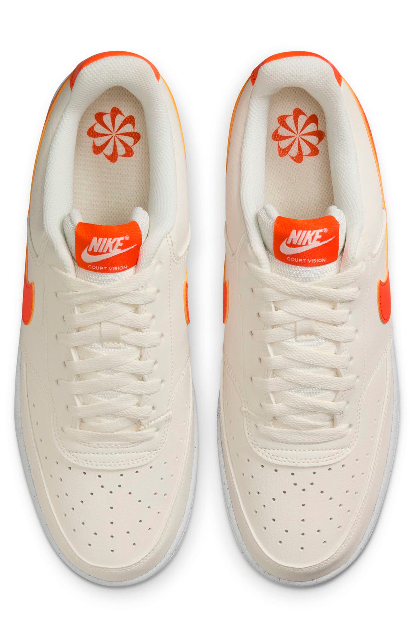 Court Vision Next Nature Sneaker, Alternate, color, SAIL/ SAFETY ORANGE/ WHITE