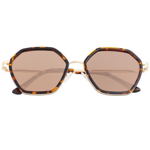 Bertha Ariana Polarized Sunglasses In Tortoise/brown