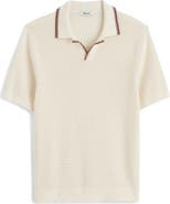 Madewell Contrast Stitch Johnny Collar Sweater Polo