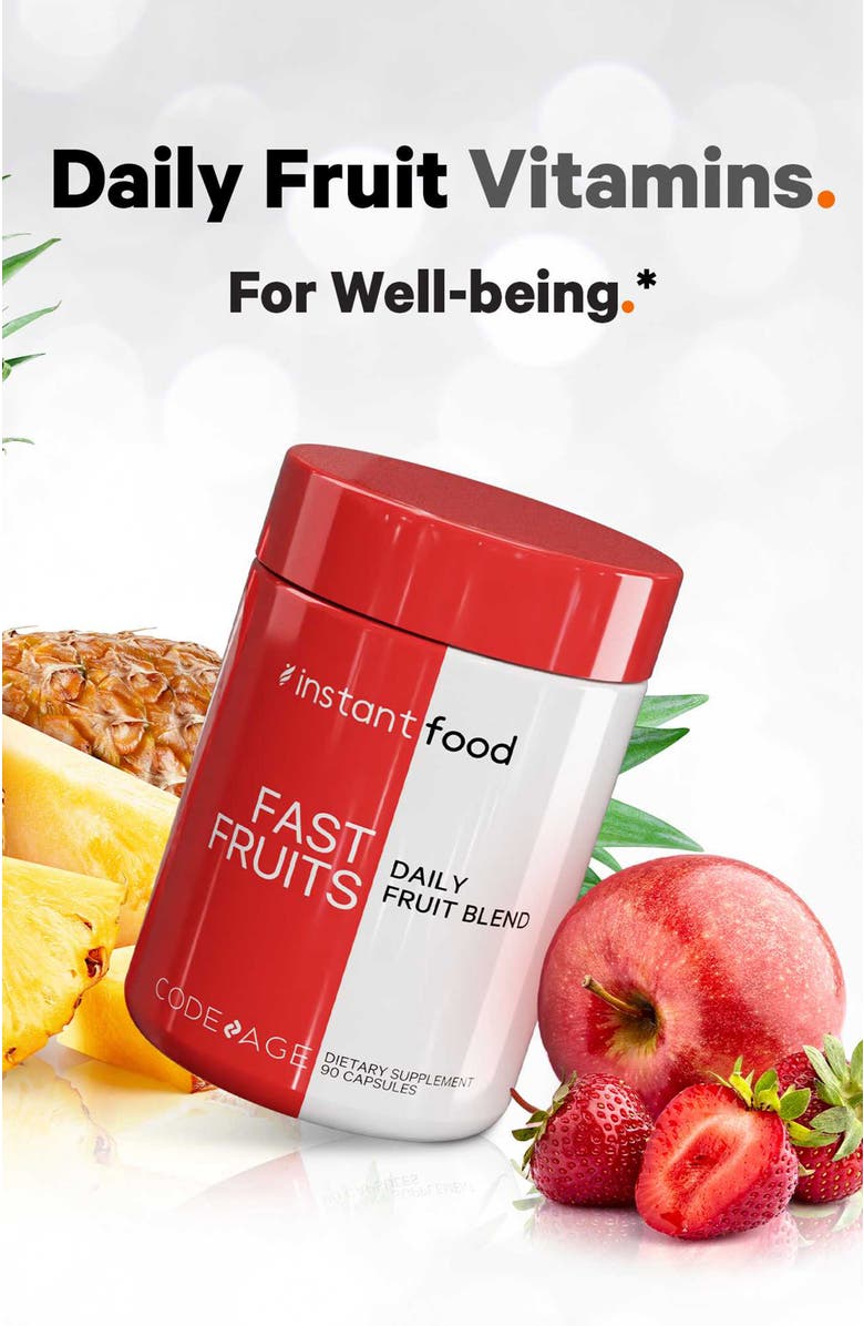 Codeage Instantfood Fast Fruits Daily Vitamins Supplement, Alternate, color, White