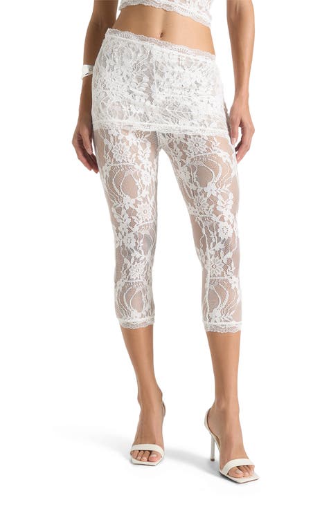 Aimee Lace Asymmetric Capri Leggings