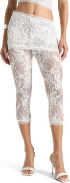 Manière De Voir Aimee Lace Asymmetric Capri Leggings