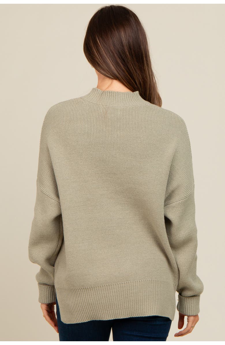 PinkBlush Mock Neck Basic Sweater, Alternate, color, Light Olive
