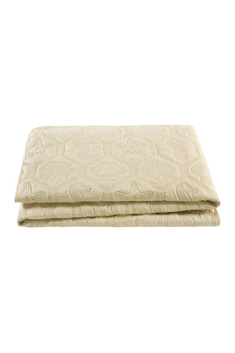 Shore Embossed Quilt Set - Queen, Alternate, color, TAN