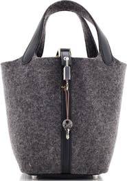 Pre-Owned Hermes Picotin Lock Bag Felt with Leather PM