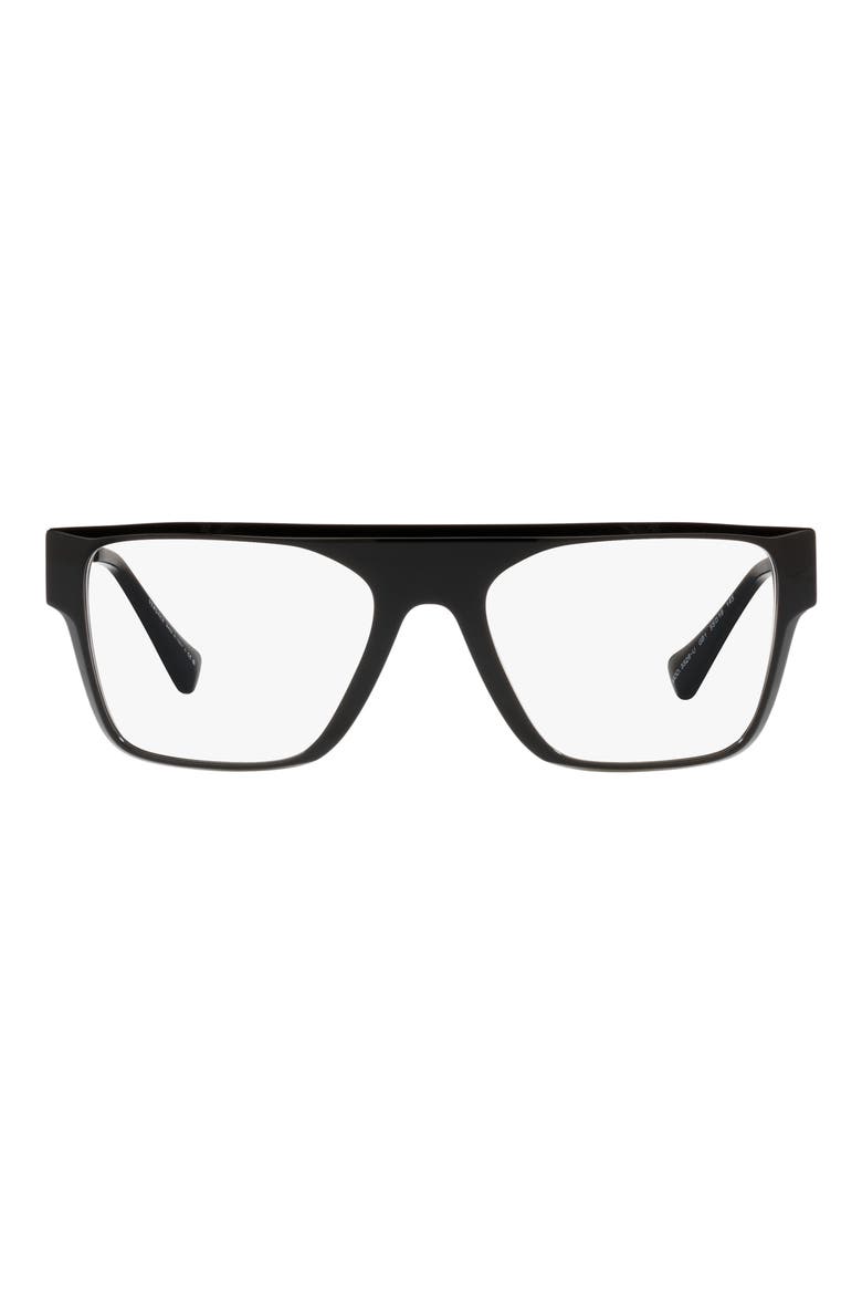 55mm Recangular Optical Glasses, Main, color, BLACK