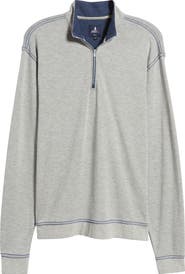 johnnie-O Hanks Heathered Quarter Zip Pullover