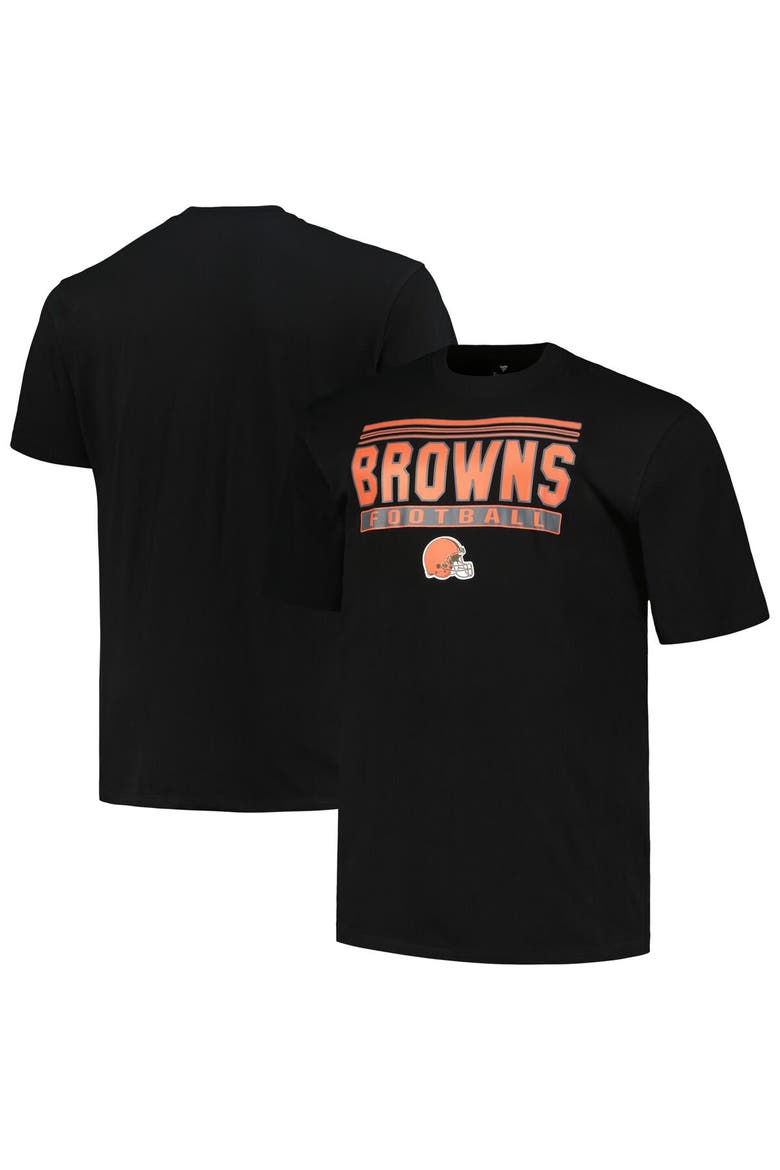 Men's Fanatics Branded Black Cleveland Browns Big & Tall Pop T-Shirt, Main, color, Black
