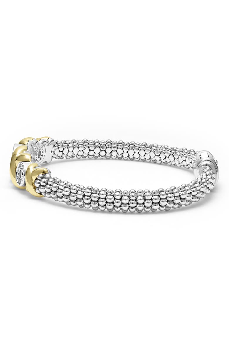 LAGOS Embrace XO Pavé Diamond Caviar Station Bracelet, Alternate, color, 