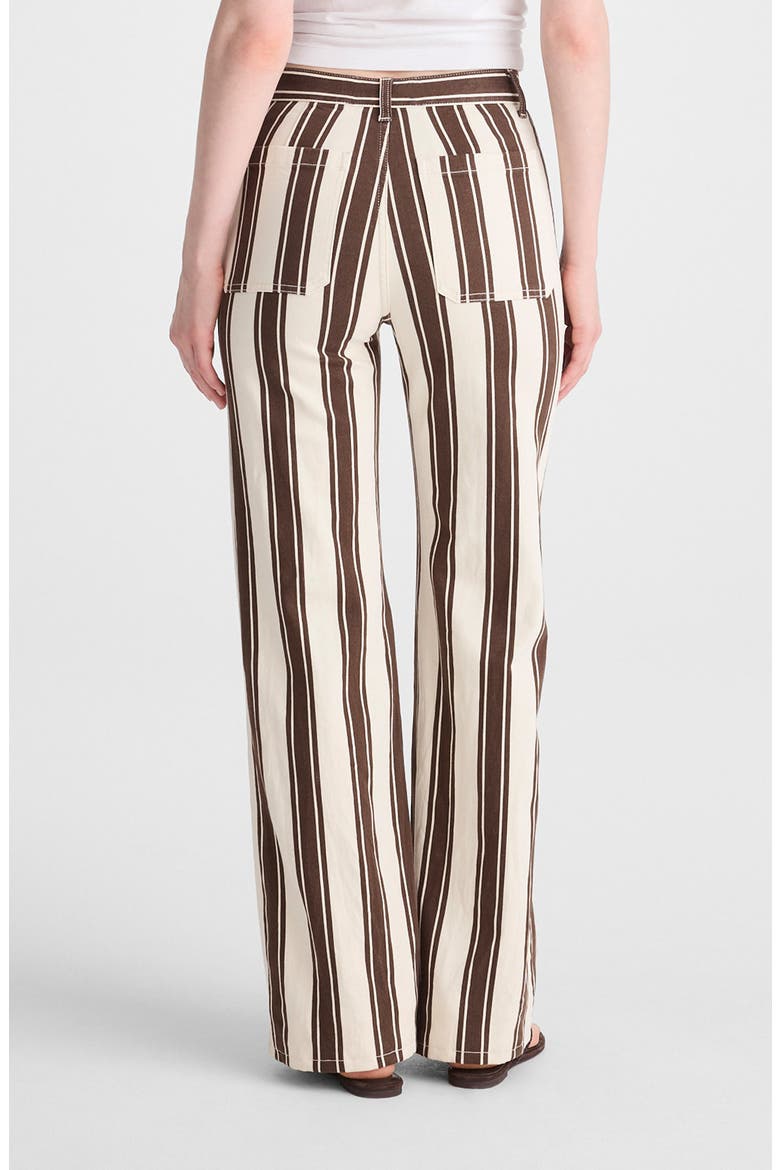 The Emmy Stripe Wide Leg Pants, Alternate, color, DARK BROWN STRIPE