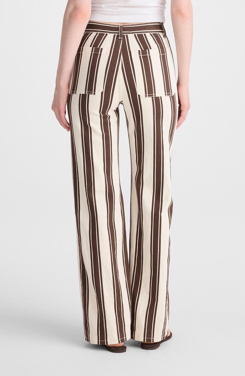 Madewell The Emmy Stripe Wide Leg Pants, Alternate, color, Dark Brown Stripe