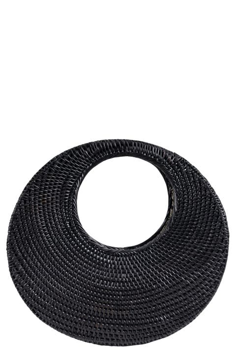 Felicity Handwoven Rattan Top Handle Bag