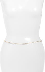 VIDAKUSH Faux Pearl Cluster Belly Chain