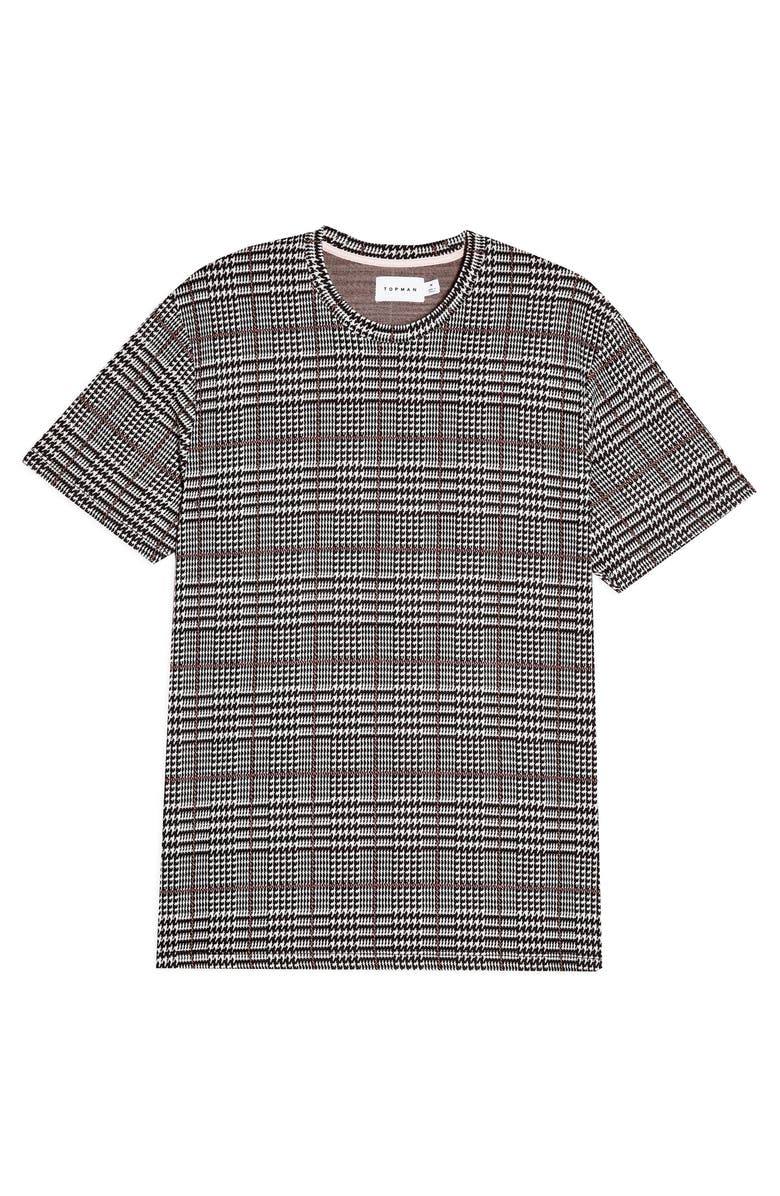 Topman Check T-Shirt, Alternate, color, 
