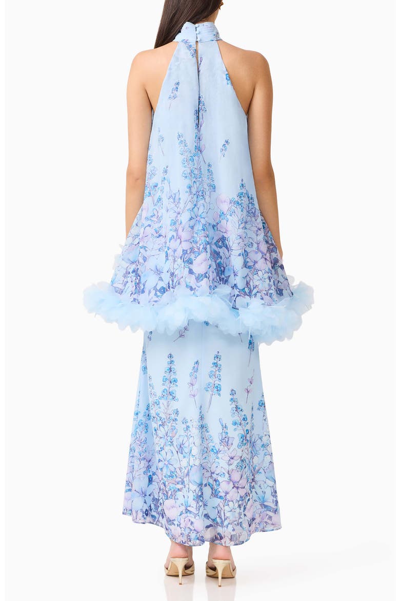 Tulsia Floral Georgette Gown, Alternate, color, LIGHT BLUE