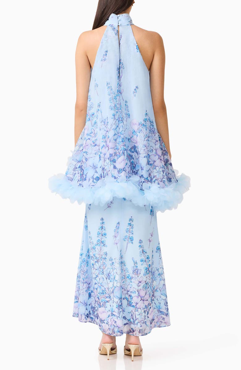 Elliatt Tulsia Floral Georgette Gown, Alternate, color, Light Blue