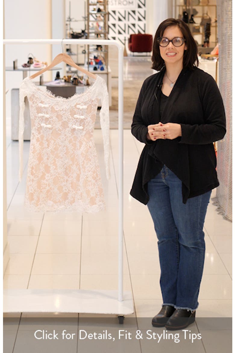 Rachael Off the Shoulder Lace Minidress video
