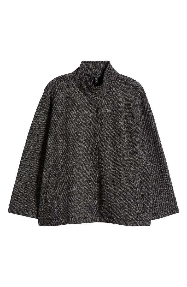 Eileen Fisher Organic Cotton Stand Collar Jacket, Alternate, color, 
