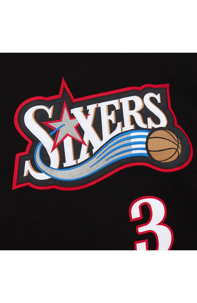 Mitchell & Ness Men's Mitchell & Ness Allen Iverson Black Philadelphia 76ers Name & Number Pullover Hoodie, Alternate, color, Black