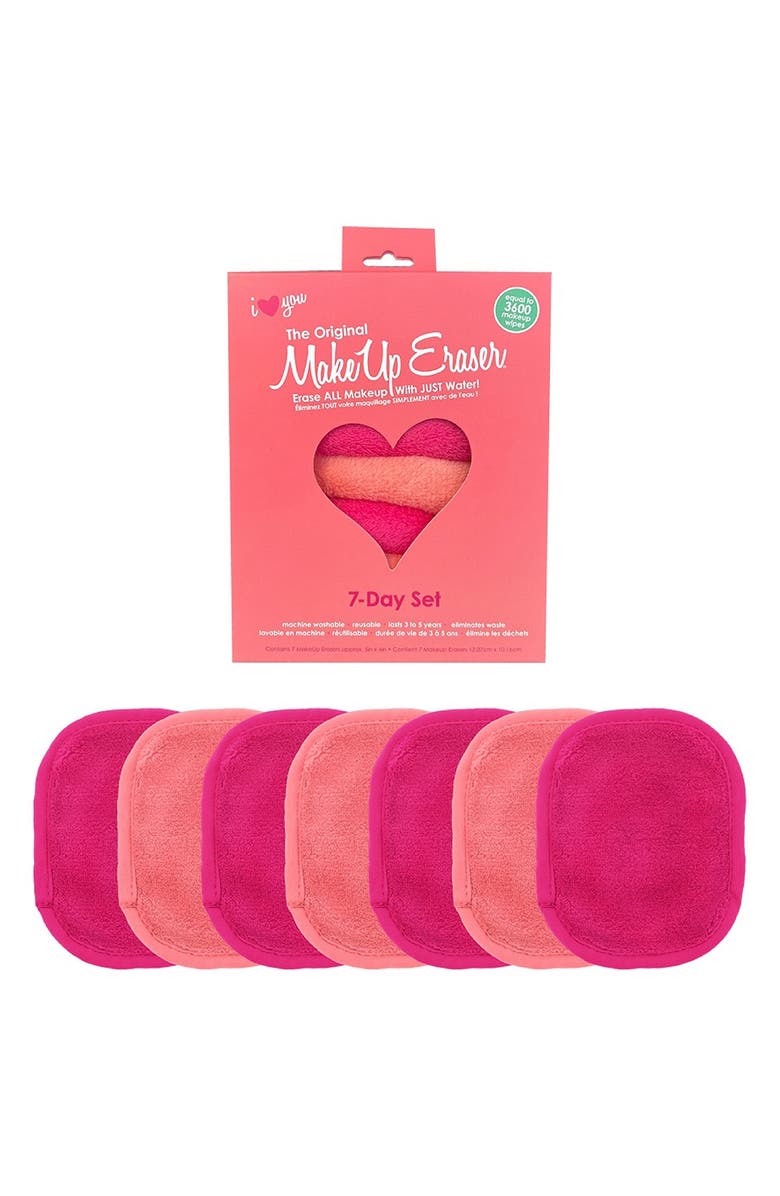 The Original MakeUp Eraser I HEART U Makeup Eraser 7-Day Set, Main, color, 
