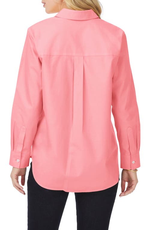 Foxcroft Non-iron Boyfriend Button-up Shirt In Pink