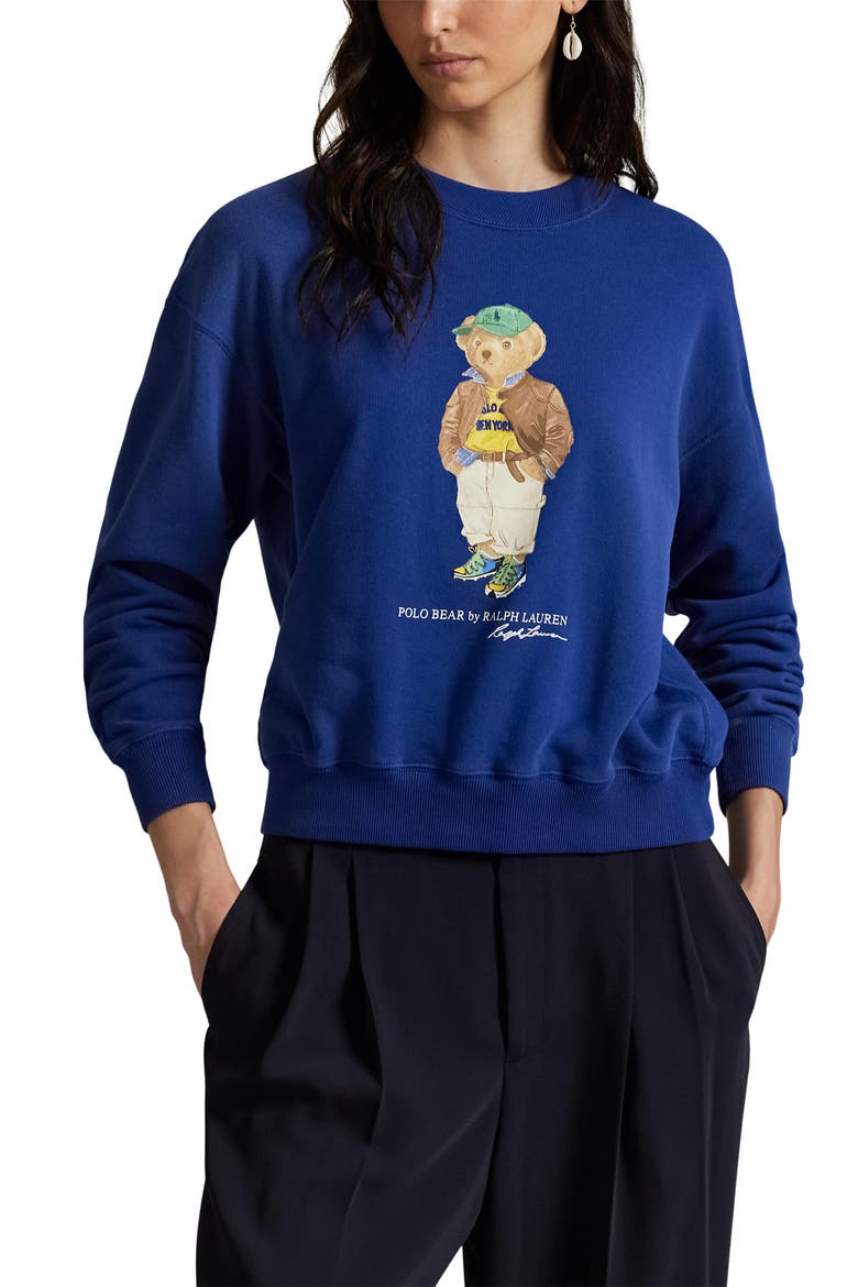 Polo Bear Graphic Sweatshirt, Main, color, BLUE YACHT