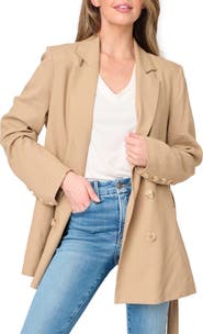 GIBSONLOOK Belted Linen Blend Blazer