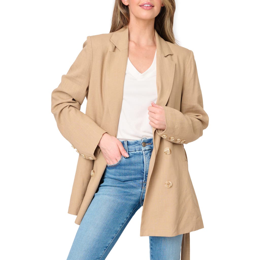 GIBSONLOOK GIBSONLOOK BELTED LINEN BLEND BLAZER
