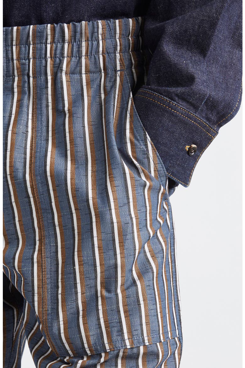 Cotton Blend Wide Leg Pants, Alternate, color, BLUE/ KHAKI/ BLACK