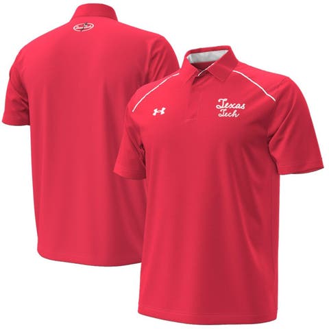 Men's Under Armour  Red Texas Tech Red Raiders Throwback Cursive Polo