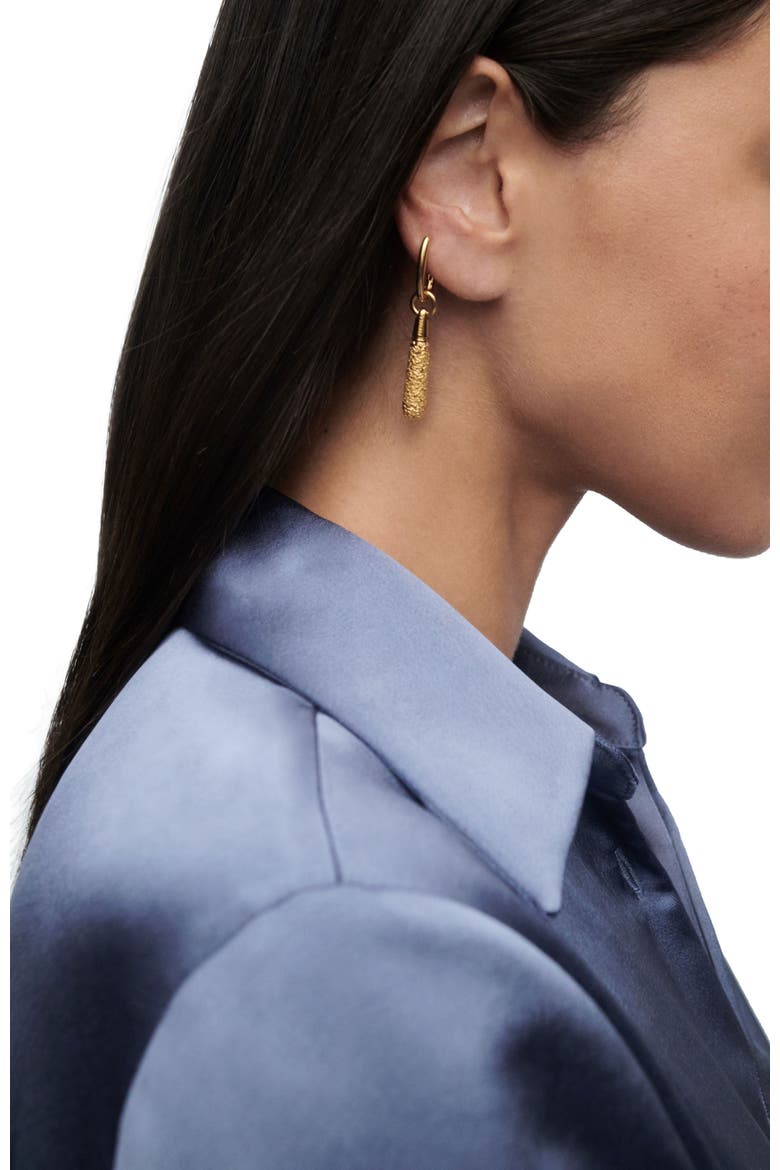 Popcorn Jupiter Single Hoop, Alternate, color, Gold