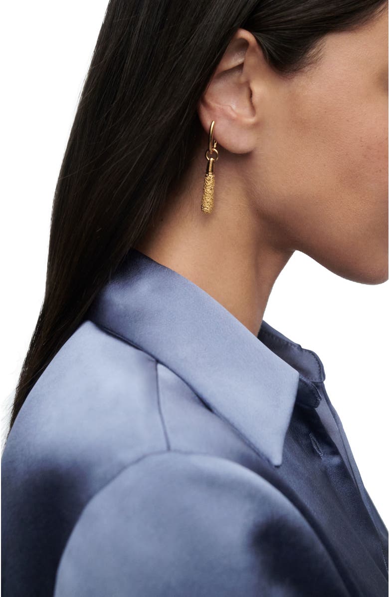 PDPAOLA Popcorn Jupiter Single Hoop, Alternate, color, Gold