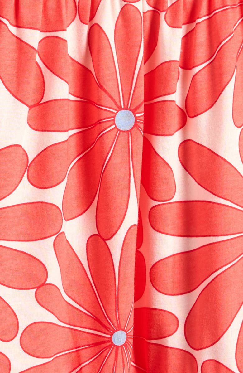 Mini Boden Kids' Ariel Twirly Jersey Dress, Alternate, color, Coral Orange Giant Daisy